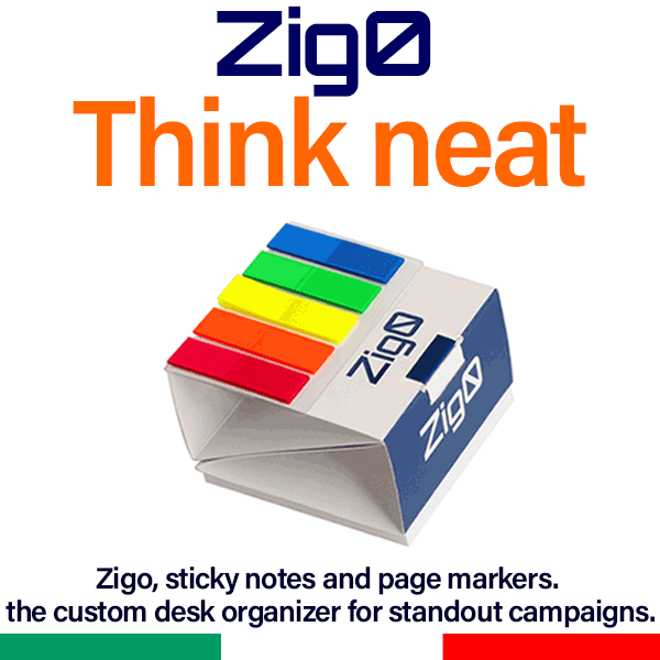 Zigo, post-it notes and page markers. Italian design at its highest level.