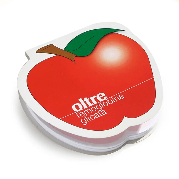 Memotack post-it sagomati con copertina mela a forma di mela gadget aziendale