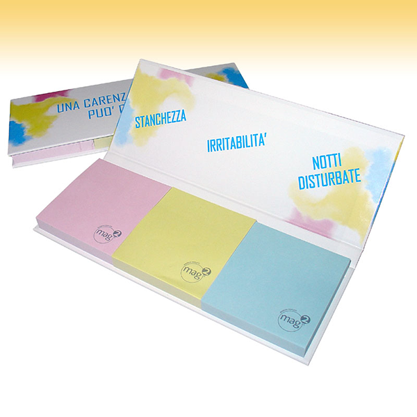Triple hard cover sticky notepad