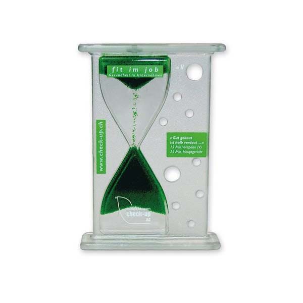 Promotional and customizad hourglass with liquids