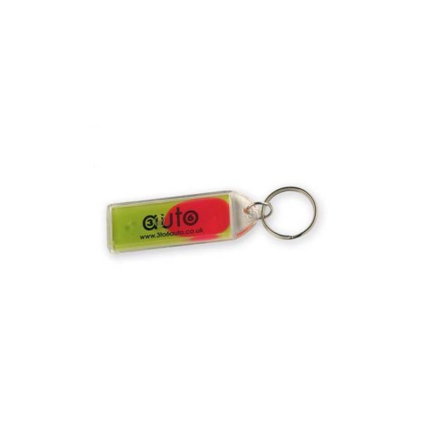 keyring with liquids and floatings
