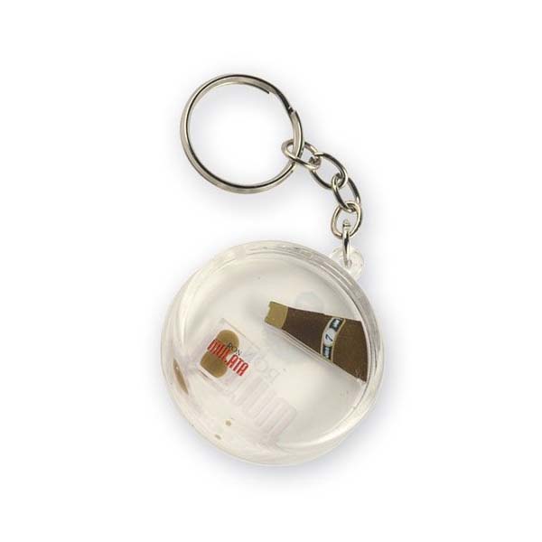 keyring with liquids and floatings