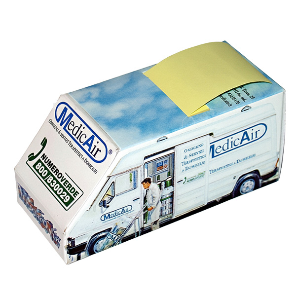 Furgoncino stampa digitale post it zig zag esempio MedicAir