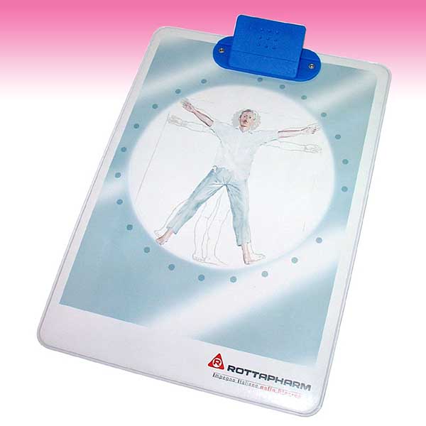 Spring clipboard, promotional plateau with corporate logo