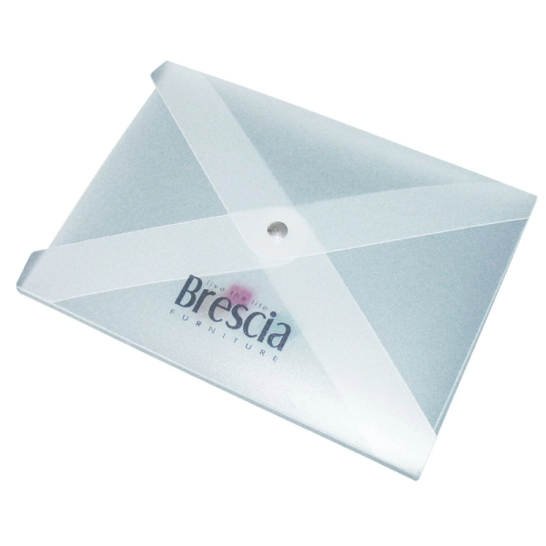 Branded Polypropilene Envelope with press-button