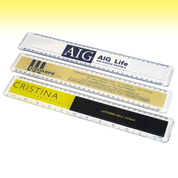 Tailor made promotional transparent ruler Rulers or bookmark in recyclable PPL