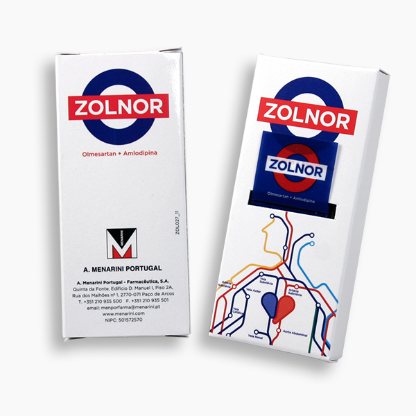 Index flag with bespoke case, product packaging copy. Zolnor