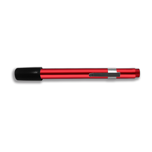 Bespoke Red Ophtalmic torch pen with Blue-light filtering. Optical and Clinical use