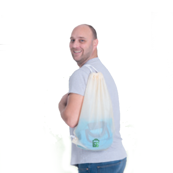 sacco spalla ecologica compostabile con logo in mater bi  50x40 cm