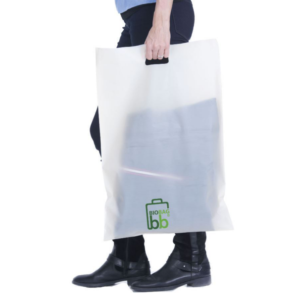 Shopper ecologica compostabile con logo in mater bi 37x45 cm