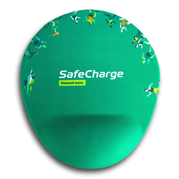 Bespoke Mouse pad with ergonomic sponge wrist support - IBL DOG. Subject SafeCharge