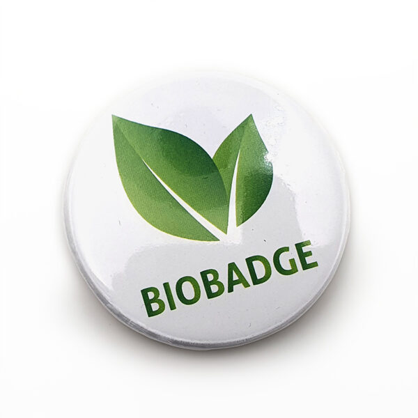 Badge in plastica Biodegradabile con stampa logo forma circolare