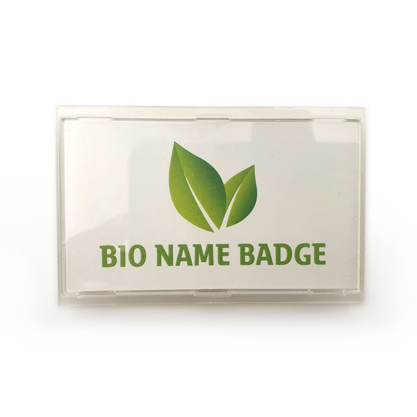 Badge Biodegradabile con stampa logo