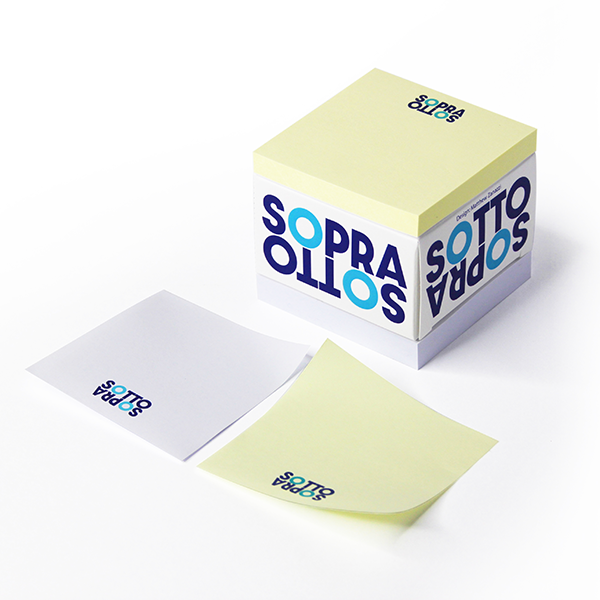 sottosopra doppio post-it personalizzato con logo aziendale