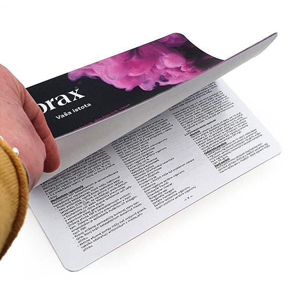 mouse pad con tasca in PVC per fotografie e 10 fogli personalizzati per memo o stampa messaggi