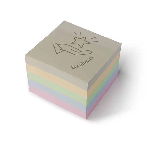 MEMOTACK rainbow SKU 86 | Proramillenote produttore gadget personalizzati e post it | MEMOTACK post it rainbow Rainbow Post it We do all the colours So colour your post it notes with Pantone colours We print offset on the front side of each sheet The Pantone background will change colour every 20 sheets minimum Stack all the post it notes one on each other to obtain a rainbow effect for the post it notes or the