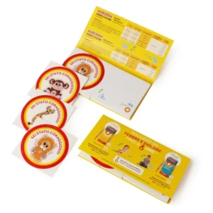 Adesivi pediatrici doppi con copertina in cartoncino Reckitt