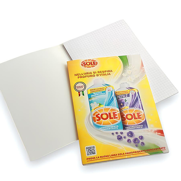Block notes A5 con copertina Soggetto Sole