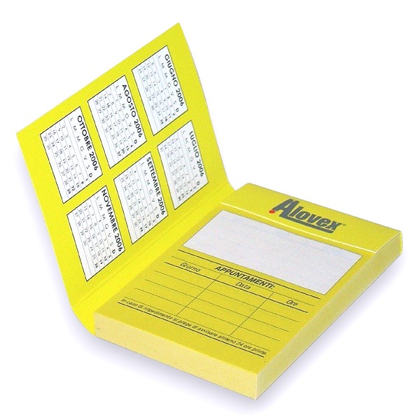 Block notes copertina appuntamenti esempio Alovex
