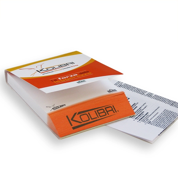 Covered Diagonal Notepad SKU 203 | Bespoke memo pads | Proramillenote manufacturer of bespoke memo pads and post it | selection of pharma advertising | Covered Diagonal Notepad Customized