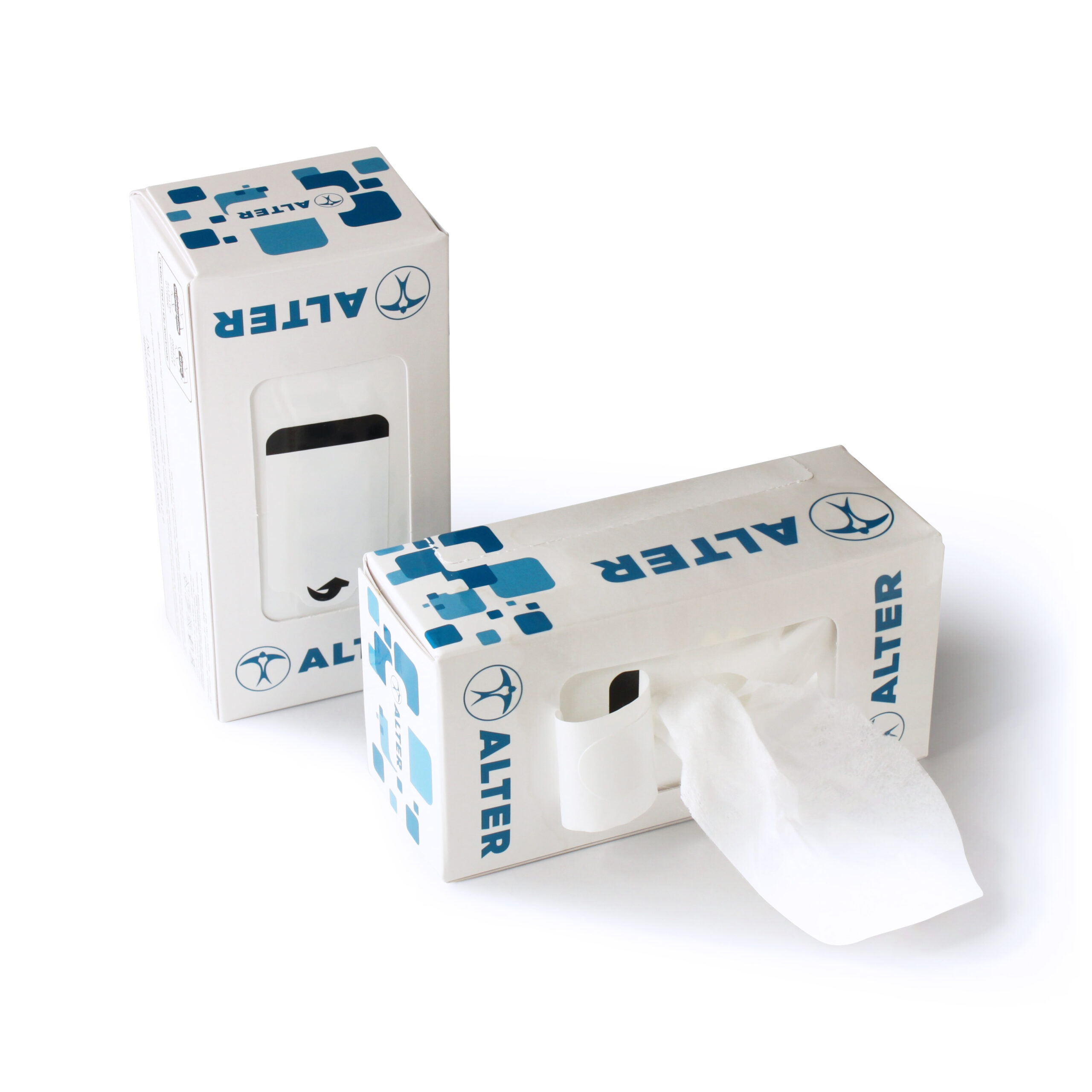 Fazzoletti di carta e salviettine in box mini con logo aziendale