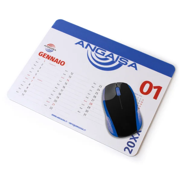 Mousepad calendario Angaisa gadget personalizzato produzione Proramillenote