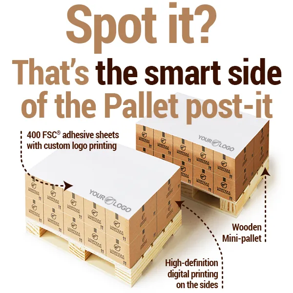 Spot it? That's the smart side of the pallet post-it