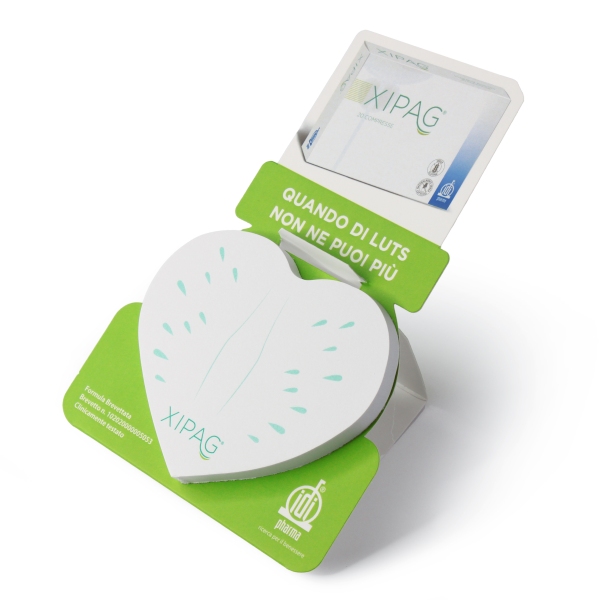 Shaped Post-it in product imitation, prostate and heart shapes, Easy IDI Farma customized gadget