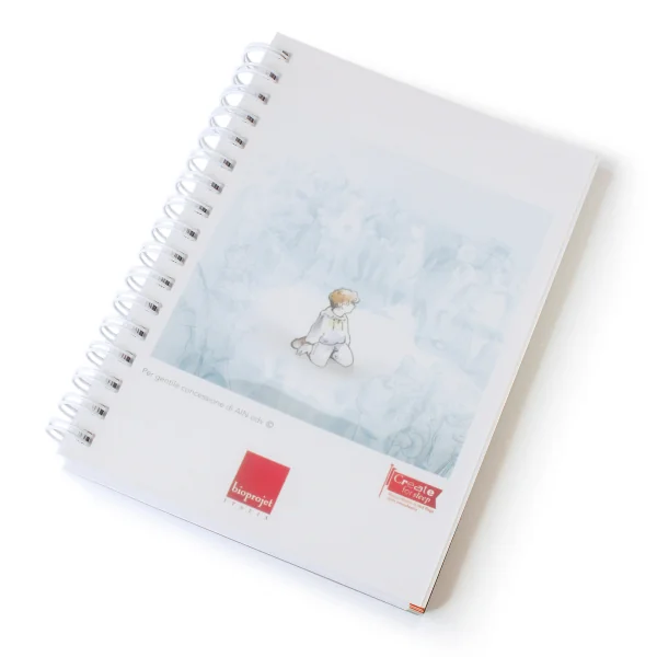 Cahier Spiral A5-A6 couverture PPL Avec Stylo objet publicitaire personnalisé SKU038 sujet BioProject