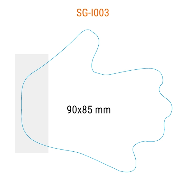 SG-I003 90x85 mm post-it sagomato a forma di mano - anatomia