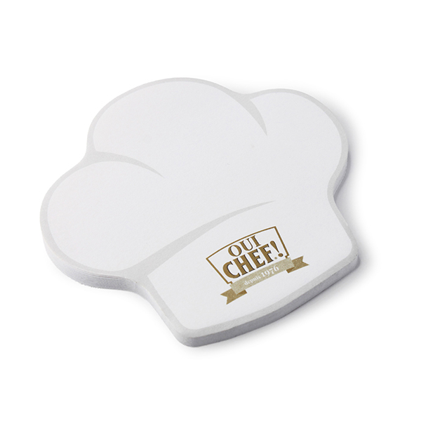 Post-it sagomato a forma di cappello cuoco personalizzato con logo SG-L006 94x89mm