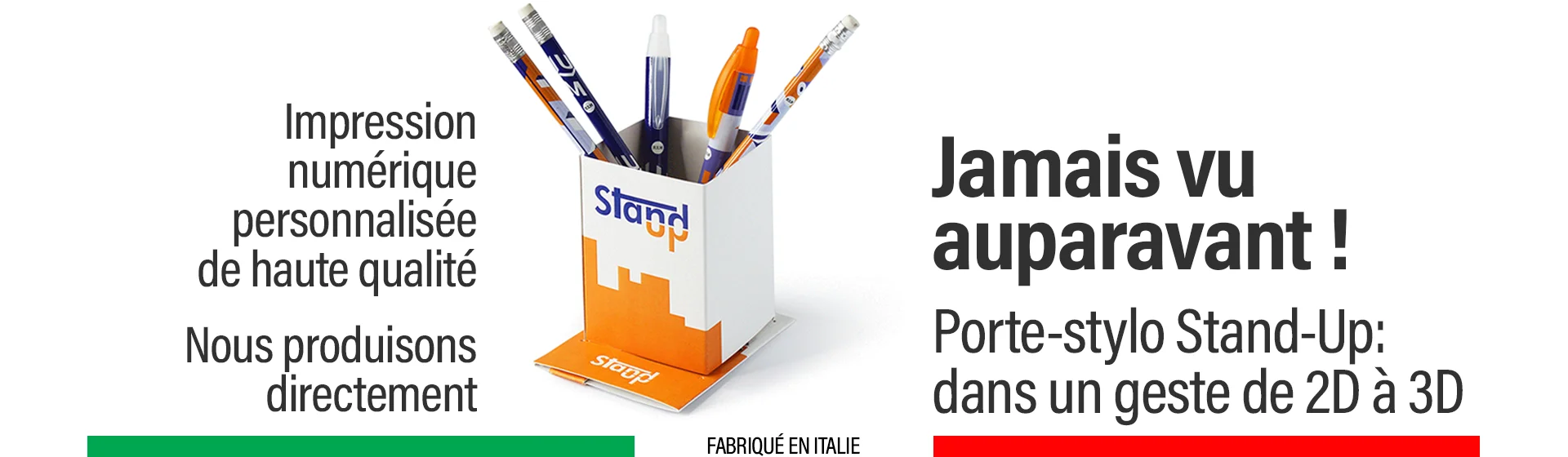 Stand-up Porte-stylo en carton Gadget personnalisé