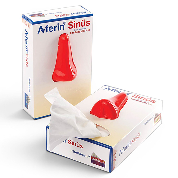 Scatola Fazzoletti personalizzati 3D naso soggetto AFERIN Sinus