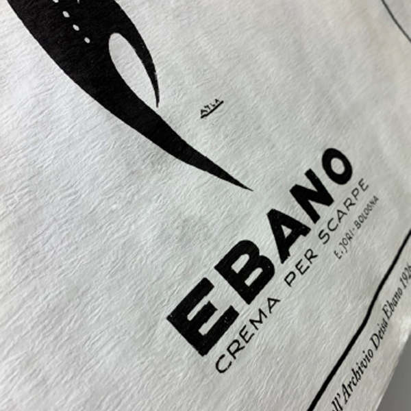 Tote bag shopper ecologica con soffietto logo ebano - materiale