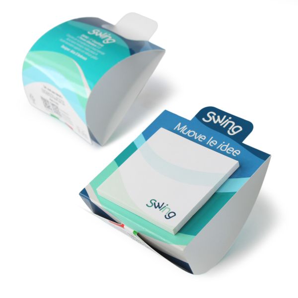 Swing rocking sticky notes similar to post-it, multi-design