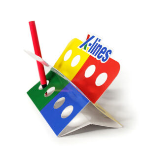 X lines cardboard pen holder