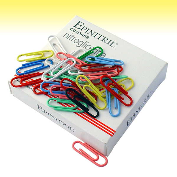 Cardboard magnetic box with paper clips brand reminder